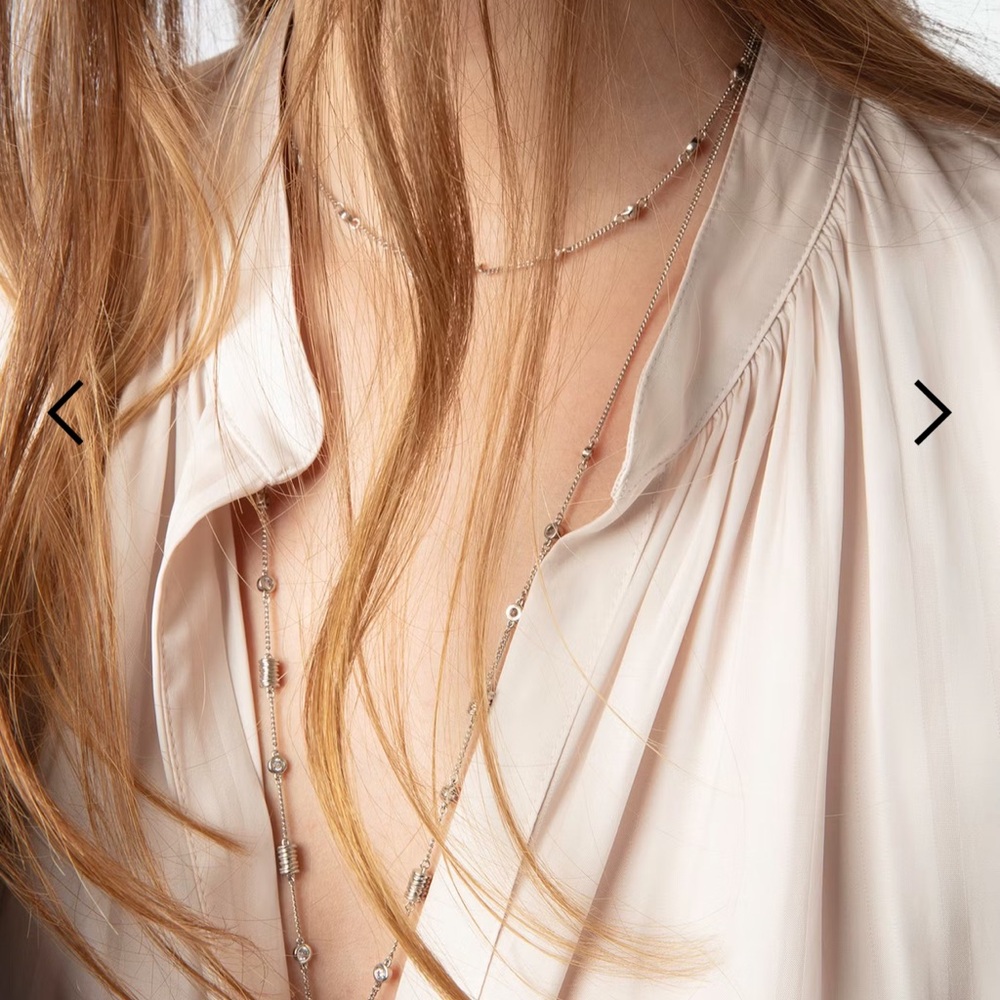 Zadig & Voltaire Tink Satin Raye - Pearly - Picture 4 of 6
